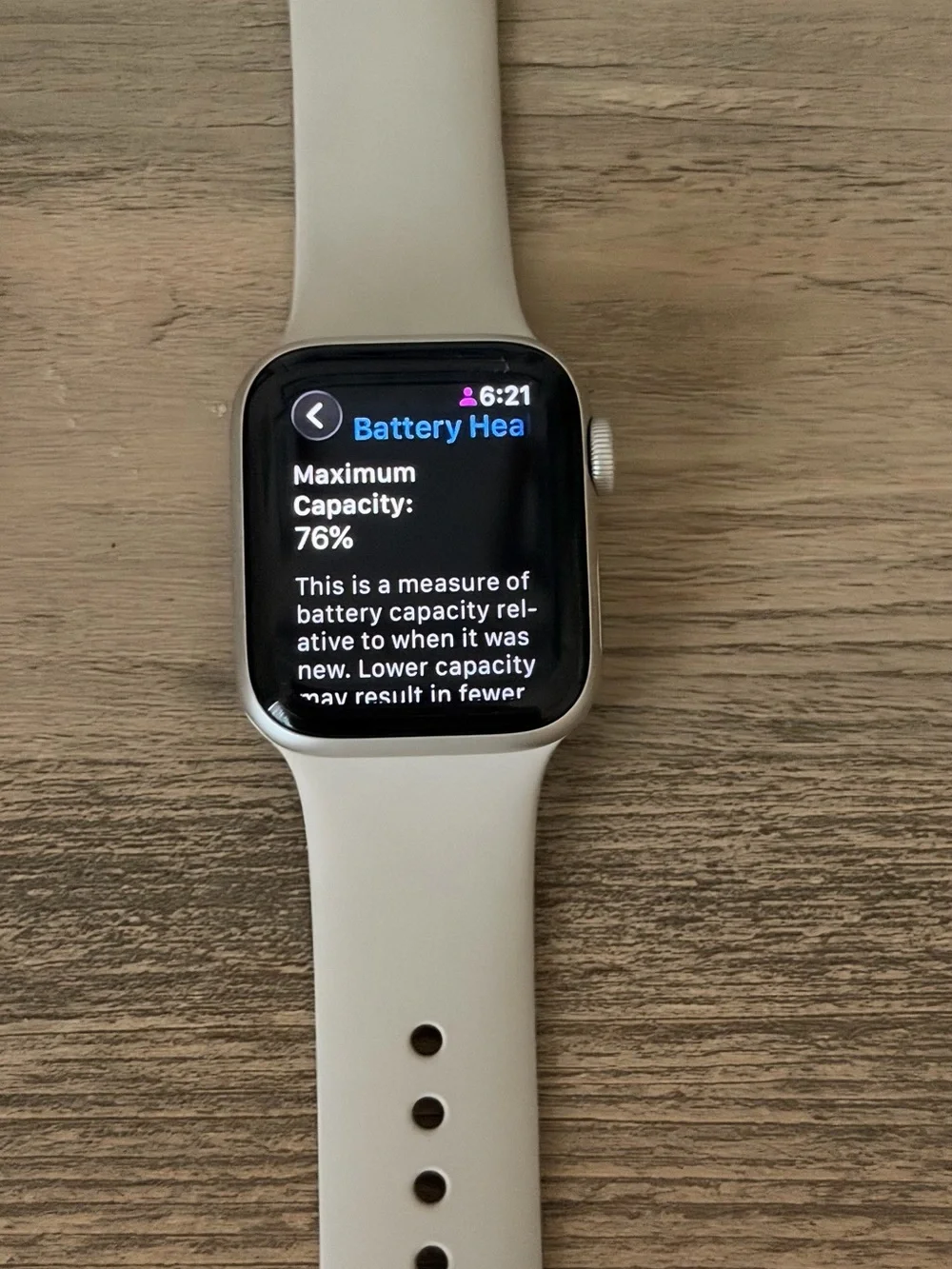 Apple Watch SE + cellular with Cream Sport Band